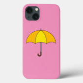 Gele Paraplu Case-Mate iPhone Case (Achterkant)