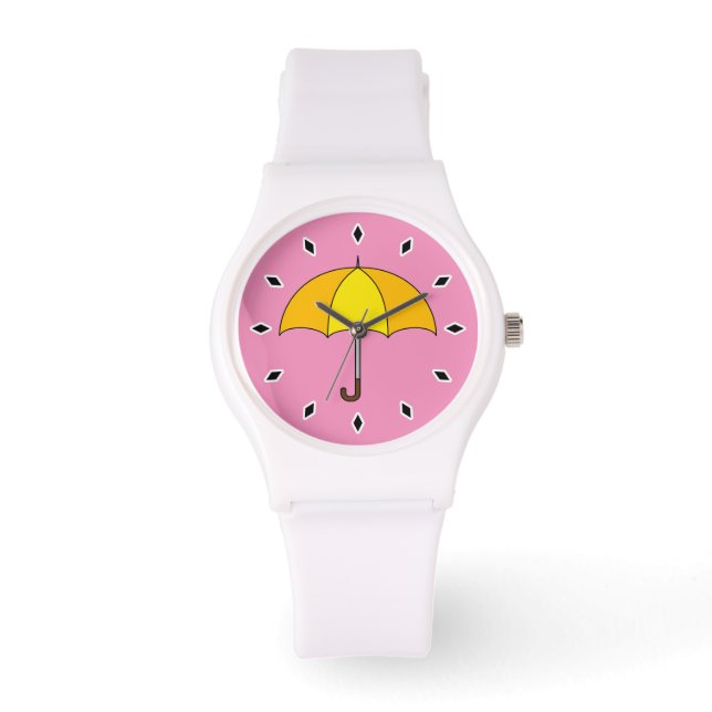 Gele Paraplu Horloge (Voorkant)