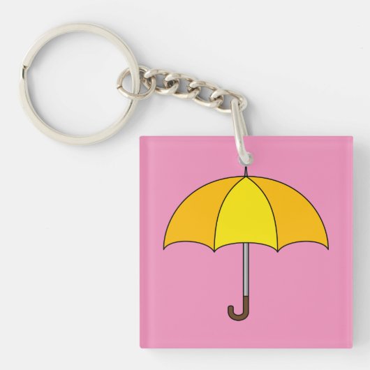 Gele Paraplu Sleutelhanger (Voorkant)