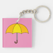 Gele Paraplu Sleutelhanger (Achterkant)