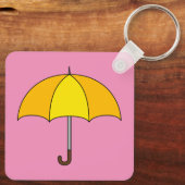 Gele Paraplu Sleutelhanger (Achterkant)