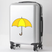 Gele Paraplu Sticker (Koffer)