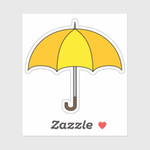 Gele Paraplu Sticker