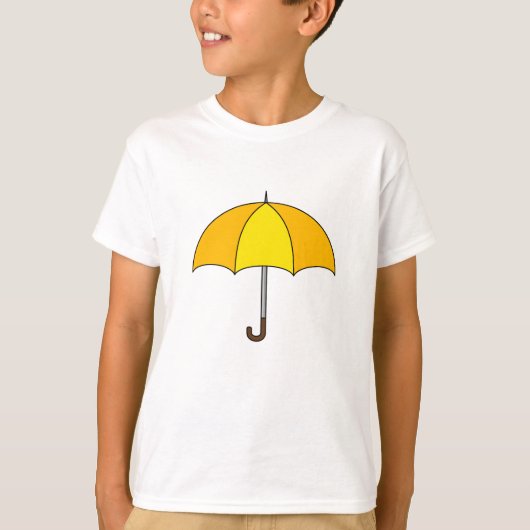 Gele Paraplu T-shirt (Voorkant)