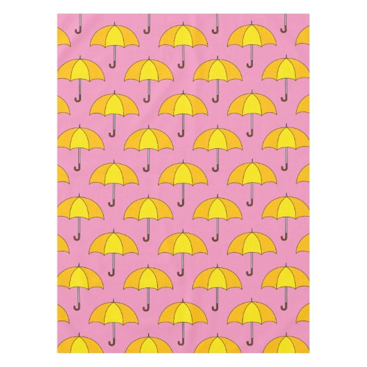 Gele Paraplu Tafelkleed (Voorkant)
