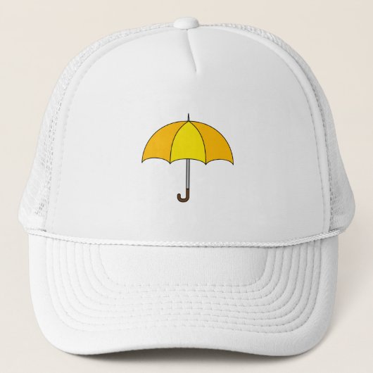 Gele Paraplu Trucker Pet (Voorkant)