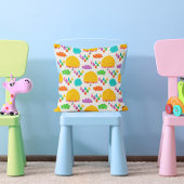 Gele paraplu's met wolken en regendruppels kussen