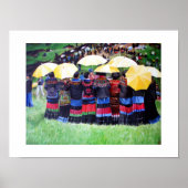 Gele paraplu's (schoonheidswedstrijd) poster (Voorkant)