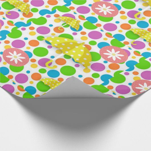 Gele paraplu's van glanzend papier (Hoek)