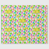 Gele paraplu's van glanzend papier (Vlak)