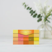 Gele Pareltjes Visitekaartje (Staand voorkant)