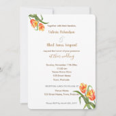 Gele parrot Tulips Floral Wedding Kaart (Voorkant)