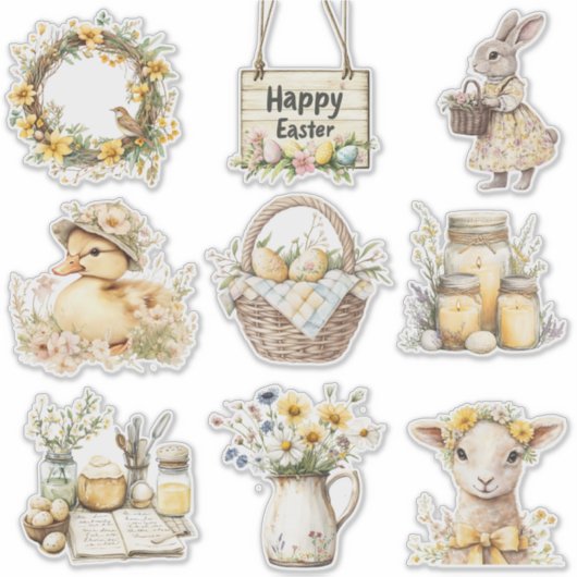 Gele Pasen Set 1 Sticker (Voorkant)