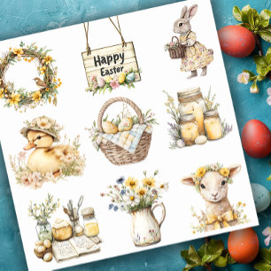 Gele Pasen Set 1 Sticker