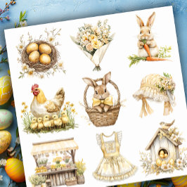 Gele Pasen Set 2 Sticker