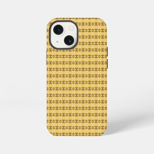 Gele pastapatroon iPhone hoesje (Achterkant)
