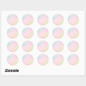 Gele Pastel Custom Trendy Classic Round Sticker (Vel)