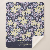 Gele pastelbloemen tussen de wijnstokken sherpa deken (Voorkant)