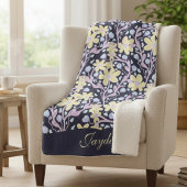 Gele pastelbloemen tussen de wijnstokken sherpa deken