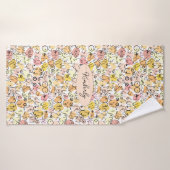 gele pastelvrouw badhanddoek (Badhanddoek)