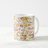gele pastelvrouw koffiemok (Voorkant rechts)