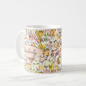 gele pastelvrouw koffiemok (Voorkant links)