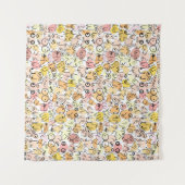 gele pastelvrouw wandkleed (Voorkant (horizontaal))