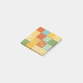 Gele Patchwork Quilt Rustieke Boerderij Bloemen Post-it® Notes (Schuin)