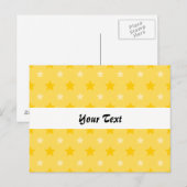 Gele patroon met sterren briefkaart (Voorkant / Achterkant)