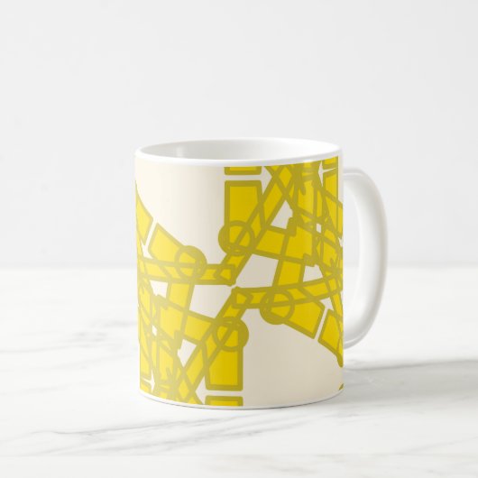 Gele patroonMok Koffiemok (Voorkant rechts)