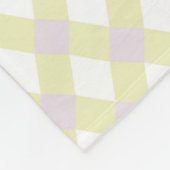 Gele patternd Fleece Throw Deken (Hoek)