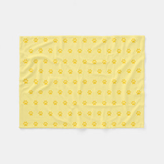 Gele paw Print Fleece Blanket Deken