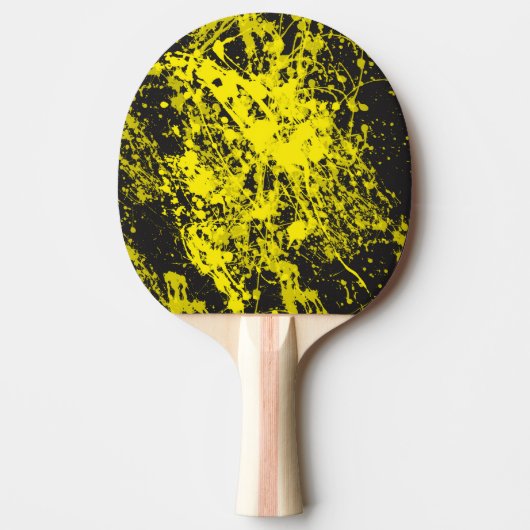 gele penseelspits Pingpongpeddel Tafeltennisbatje (Voorkant)
