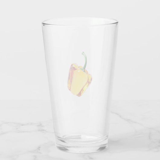 Gele peper Glass Glas (Achterkant)