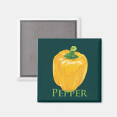 Gele peper magneet (Voorkant / Achterkant)