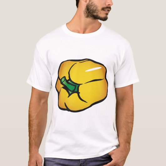 Gele Pepper Mannen T-Shirt (Voorkant)