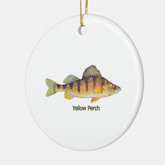 Gele Perch met de titel Keramisch Ornament (Links)