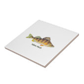 Gele Perch met de titel Tegeltje (Zijkant)