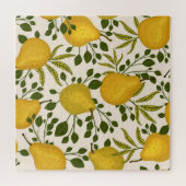 Gele peren bladeren witte achtergrond legpuzzel (Horizontaal)