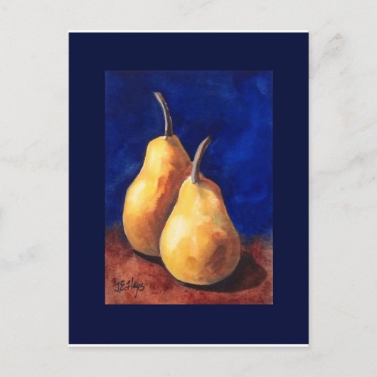 Gele peren briefkaart (Voorkant)