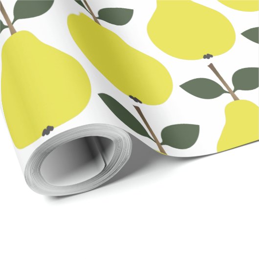 Gele peren cadeaupapier (Rol Hoek)