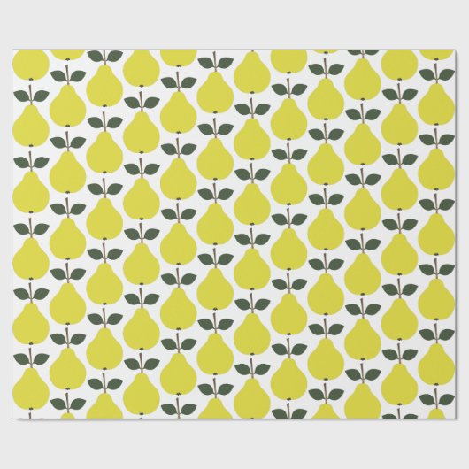 Gele peren cadeaupapier (Vlak)