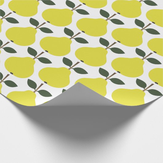 Gele peren cadeaupapier (Hoek)