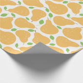 Gele peren naadloos patroonvervulpapier cadeaupapier (Hoek)