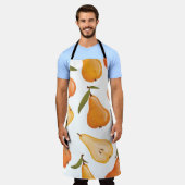 Gele peren: naadloze witte achtergrond. schort (Gedragen)