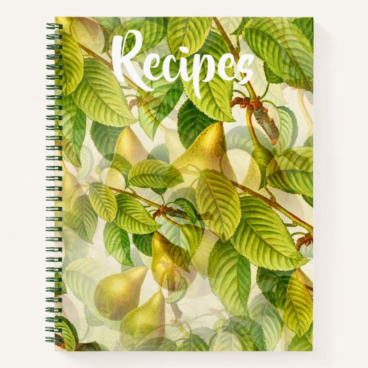 Gele peren Recipe Book Notitieboek (Voorkant)