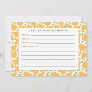 Gele peren Rustiek Gedetailleerd Recept Notitiekaa Notitiekaartje