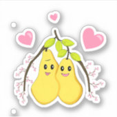 Gele peren sticker (Voorkant)