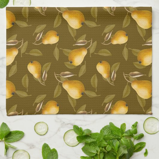 Gele peren theedoek (Gevouwen)
