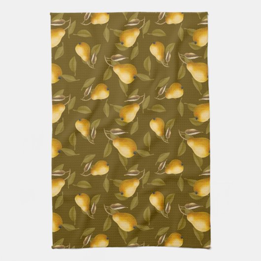 Gele peren theedoek (Verticaal)